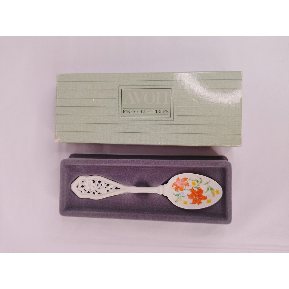 Vintage 1989 Avon American Favorites Porcelain Spoon DAYLILY
